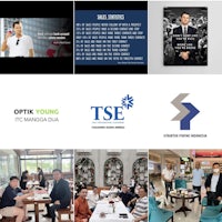 a collage of pictures of people in business attire