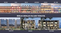 a series of buildings with the name rintang dengan plaza tempin