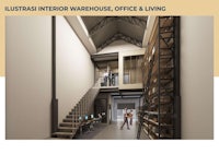 illustration interior warehouse office & living