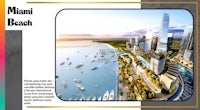 the city of miami beach is shown in an image