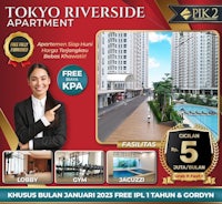 the advertisement for tokyo riverside apartment