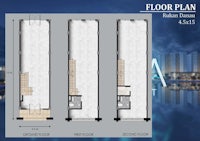 a floor plan for an apartment with two bedrooms and two bathrooms