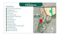 a map showing the location of pasadena