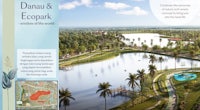 a brochure for the damu ecopark in vietnam