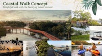 a collage of pictures of the coastal walk concept