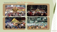 the cover of a magazine with pictures of a night market in singapore