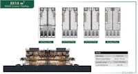 a floor plan of a building with different types of apartments