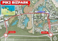 a map showing the location of the pik bizpark