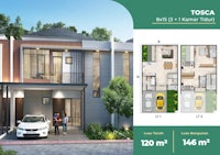 a house plan with a car in the front and a car in the back