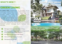 a flyer for green living in indonesia