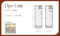 a floor plan for the tipe unit