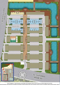 a site plan for a residential complex with a swimming pool