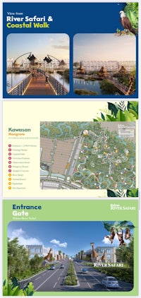 a brochure with different pictures of a park and zoo