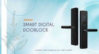 a smart digital door lock with the words'promo smart digital door lock'