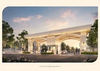 a rendering of the entrance to a residential complex