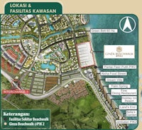 a map showing the location of lasos & fasilitas kawasan