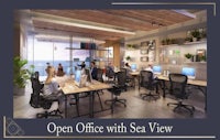 open office with sea view