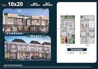 a brochure showing the layout of a townhouse