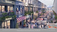 an artist's rendering of a shopping mall