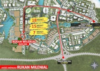 a map showing the location of bukan millennial