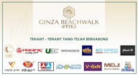 the logo for ginza beachwalk