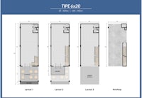 a floor plan for a building with two floors