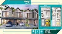 a floor plan of a house with a car on it