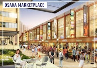 a rendering of the osaka market place