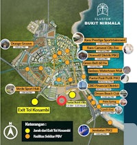 a map showing the location of a resort in dubai