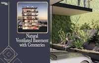 natural ventilated basement with greenery