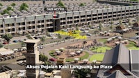 an aerial view of a shopping mall