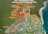 a map showing the location of krk centerpoint area leisure & entertainment hub