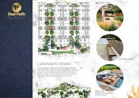 a brochure for a landscape design project