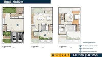 a floor plan of a house with two bedrooms and a car