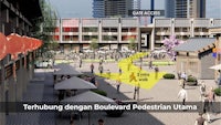 terbuka boulevard pedestrianisation uma