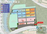 a map showing the location of bizpark pk 2