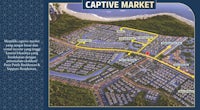 a map showing the location of the captive market